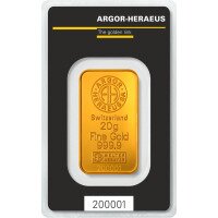 Gold bar Argor Heraeus 20 g- Kinebar