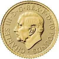 Zlatá mince Britannia Charles III 2023 - 1/10 oz 