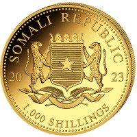 Zlatá mince Slon Somálský 2023, 1 oz