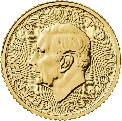 Zlatá mince Britannia Charles III 2024 - 1/10 oz