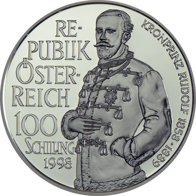 Korunní princ Rudolf, stříbrná mince