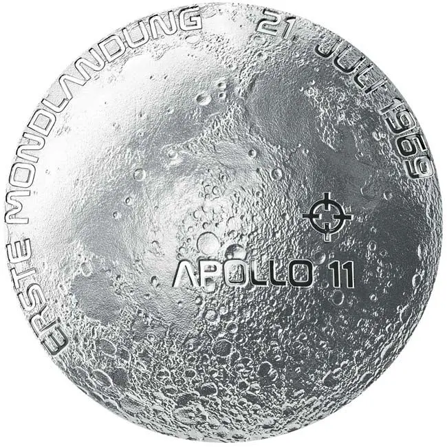 20 Euro Stříbrná mince 50. výročí přistání na Měsíci 2019 PP