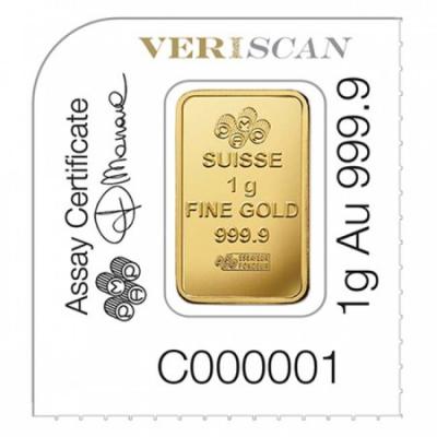 Gold bar PAMP Fortuna 25 x 1 g 