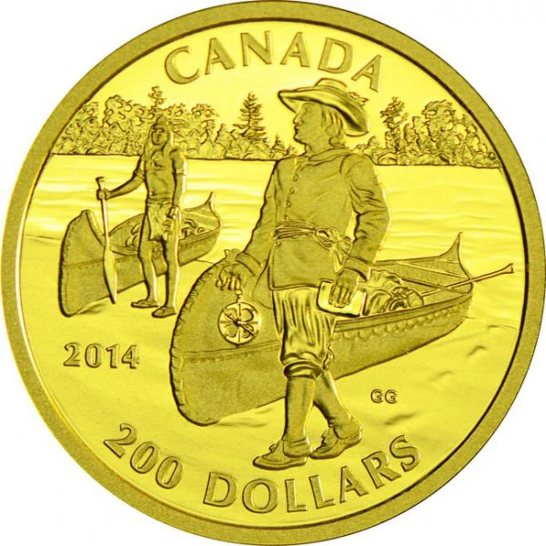 200 dolar Zlatá mince Objevení Kanady - Samuel de Champlain PP