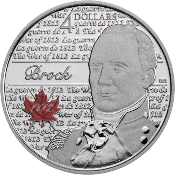 Hrdinové roku 1812 - Sir Isaac Brock, stříbrná mince