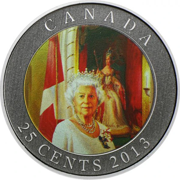 0,25 dolar CuNi 60. výročí korunovace královny Alžběty II. UN
