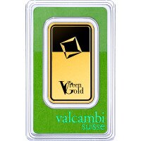 Gold bar Valcambi 100 g - Green gold
