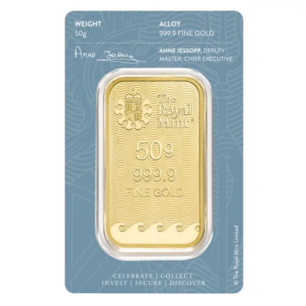 Gold bar 50 g - Royal Mint