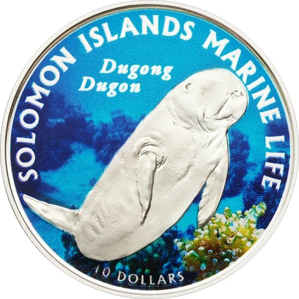 10 dolar Stříbrná mince Dugong indický PP