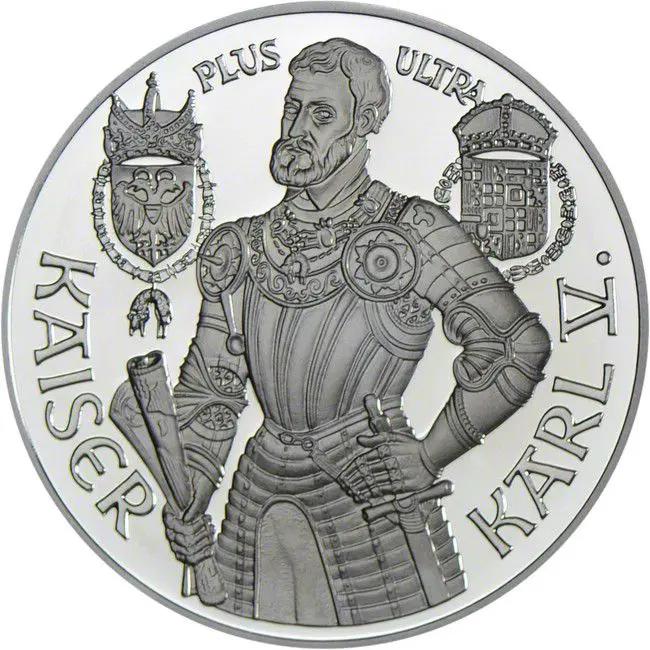 100 Šilinků Stříbrná mince Charles V. PP
