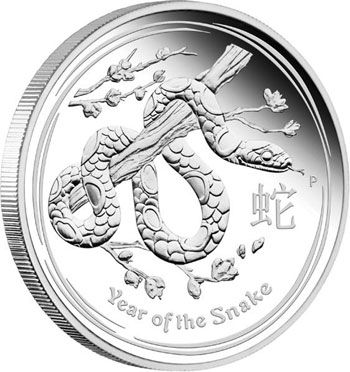 Stříbrná mince Rok hada 2013 1000 g Lunar II