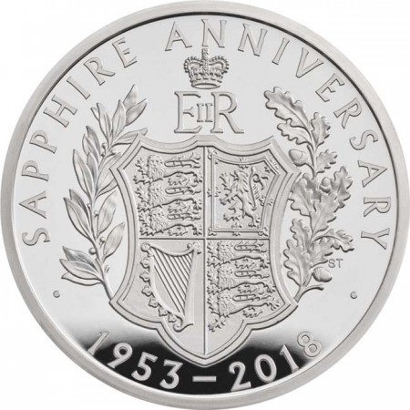 5 libra Stříbrná mince 65. výročí korunovace PP - 2018