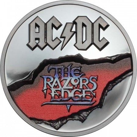 10 dolar Stříbrná mince AC/DC The Razors Edge BP