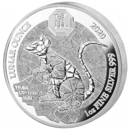50 frank Stříbrná mince Lunární rok myši PP 1 Oz