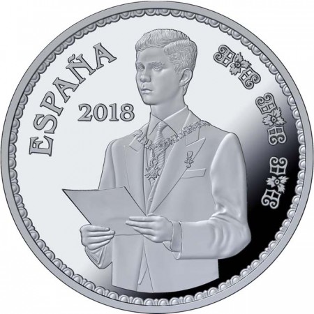 10 Euro Stříbrná mince 50 let od narození Filipa - Přísaha na ústavě