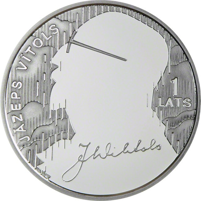1 lat Stříbrná mince Jazeps Vitols  PP