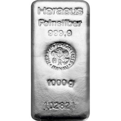 Stříbrný slitek Argor Heraeus/ Heraeus 1000 g
