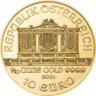 Zlatá mince Vídeňští filharmonici 1/10 Oz - 2023