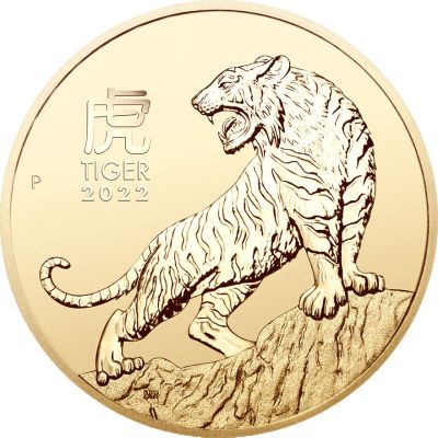 Zlatá mince Lunární serie III - Rok Tygra 1/2 Oz 2022