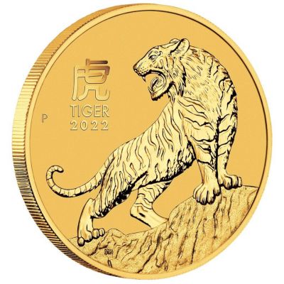 Zlatá mince Lunární serie III - Rok Tygra 1/4 Oz 2022
