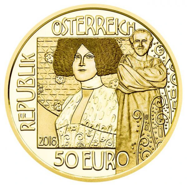 Klimt a jeho ženy: Polibek 2016 (5. emise), zlatá mince v etuji, 10 g