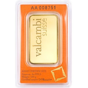 Gold Bar Valcambi  100 g 