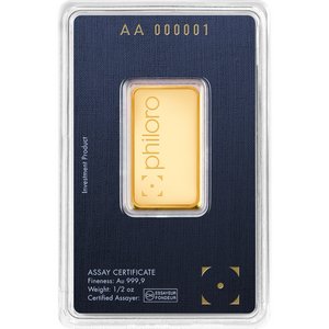 Gold bar Philoro 1/2 Oz  