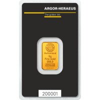 Zlatý slitek Argor Heraeus 5 g - Kinebar