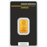 Zlatý slitek Argor Heraeus - Kinebar, 5 g