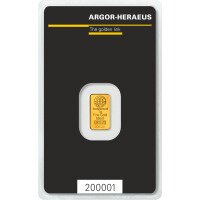 Gold bar Argor Heraeus 1 g - Kinebar