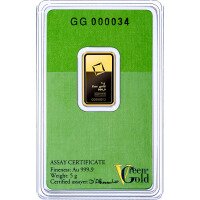 Gold bar Valcambi 5 g - Green gold