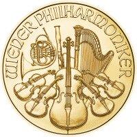 Zlatá mince Vídeňští filharmonici 1/25 Oz - 2023