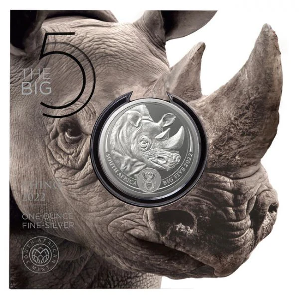 Big Five II - Nosorožec 2022, stříbrná mince v blistru, 1 oz