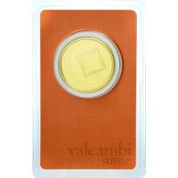 Zlatý slitek Valcambi  20g - kulatý