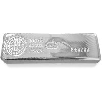 Stříbrný slitek 100 Oz Nadir Metal Rafineri