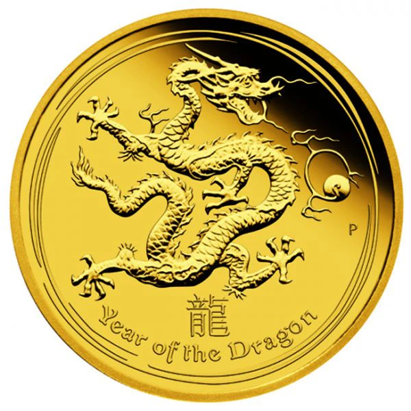 Zlatá mince Lunární série II - Rok Draka 2012, 1 oz
