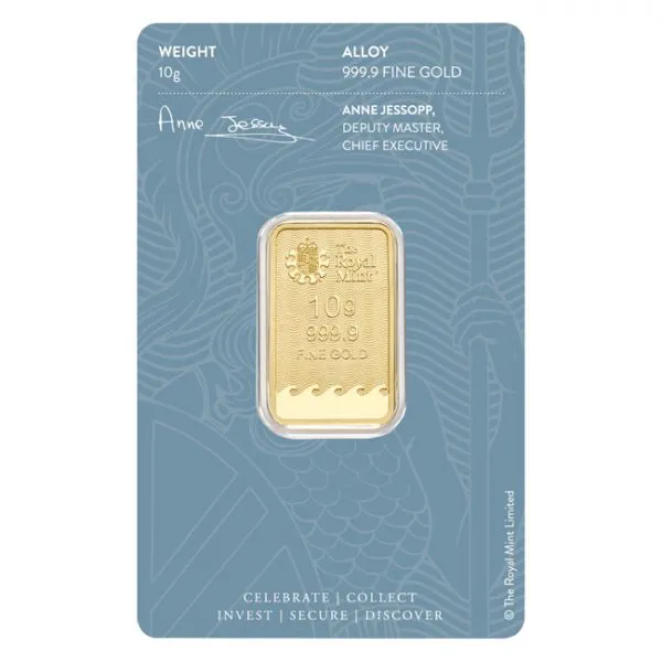 Zlatý slitek Britannia - The Royal Mint, 10 g