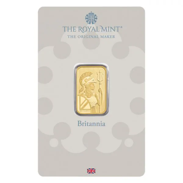 Zlatý slitek Britannia - The Royal Mint, 5 g