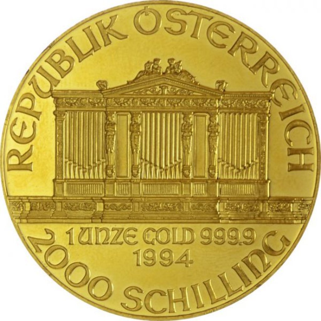 Zlatá mince Vídeňští filharmonici  ATS (šilinková ražba), 1 oz