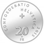 Švýcarská sport Hornussen, stříbrná mince