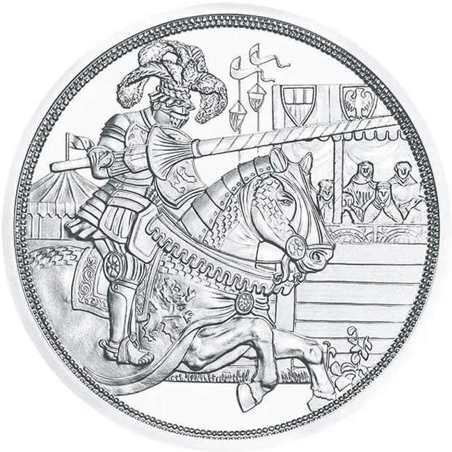 Rytířství 2019, stříbrná mince v blistru