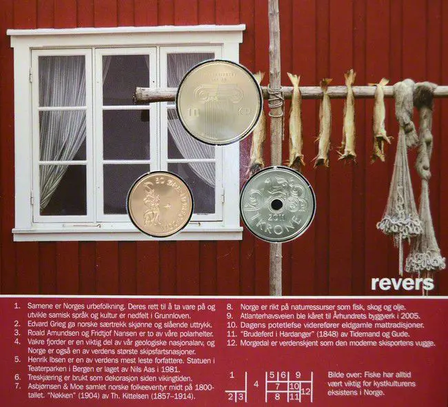  Sada mincí Norsko: 2011 - suvenýr, CuNi