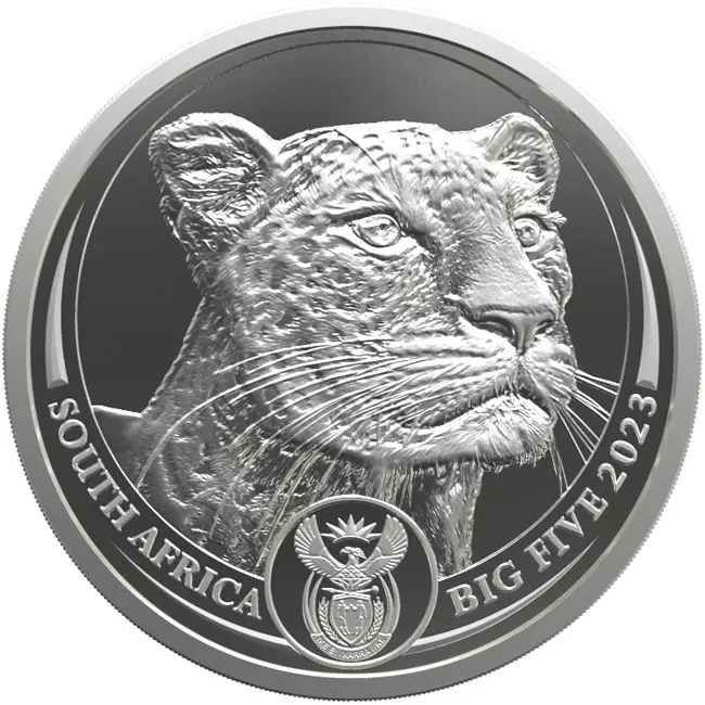 Big Five II - Leopard 2023, stříbrná mince v blistru, 1 oz
