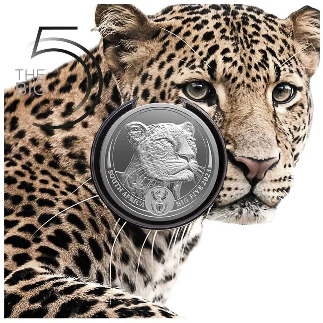 Big Five II - Leopard 2023, stříbrná mince v blistru, 1 oz