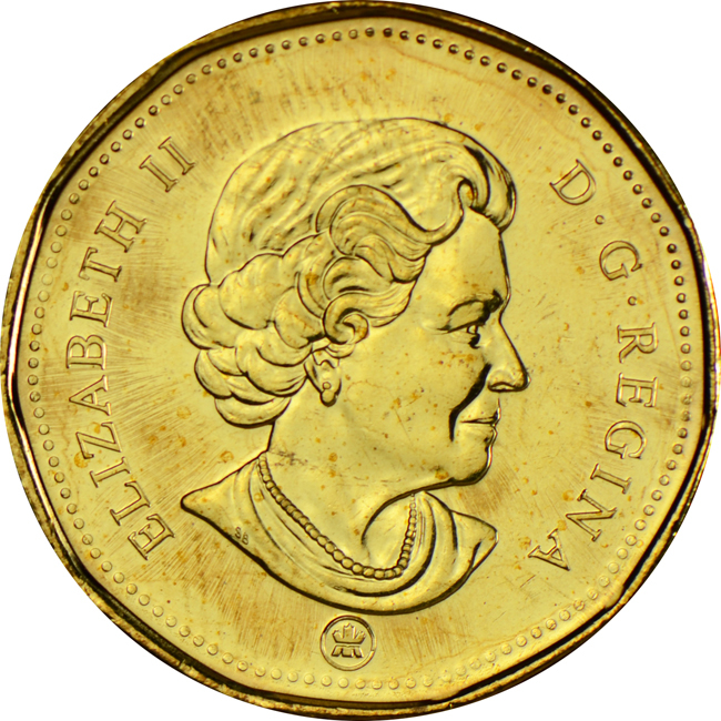 Šťastný Loonie Kanada 2010, CuNi 