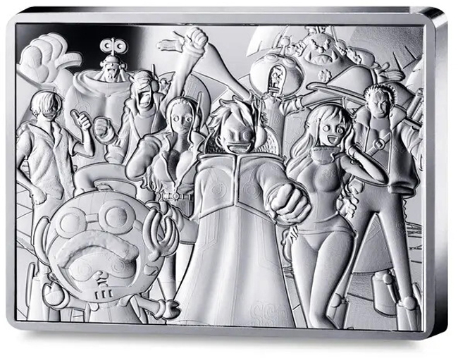One Piece - japonský komiks, stříbrná mince v etuji