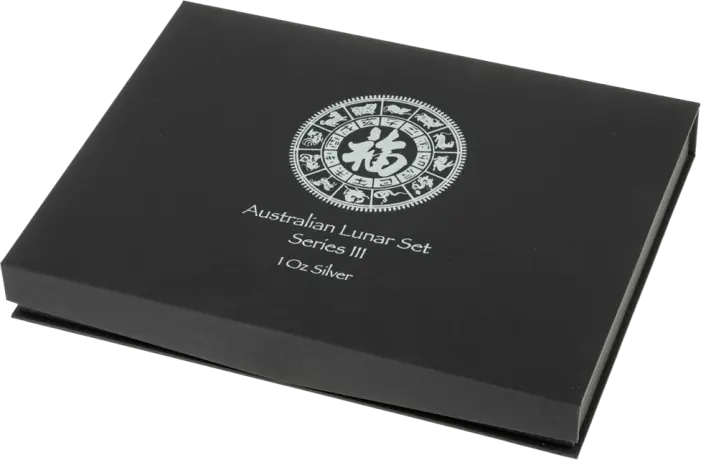 Etuje na 12 stříbrných lunárních mincí série III