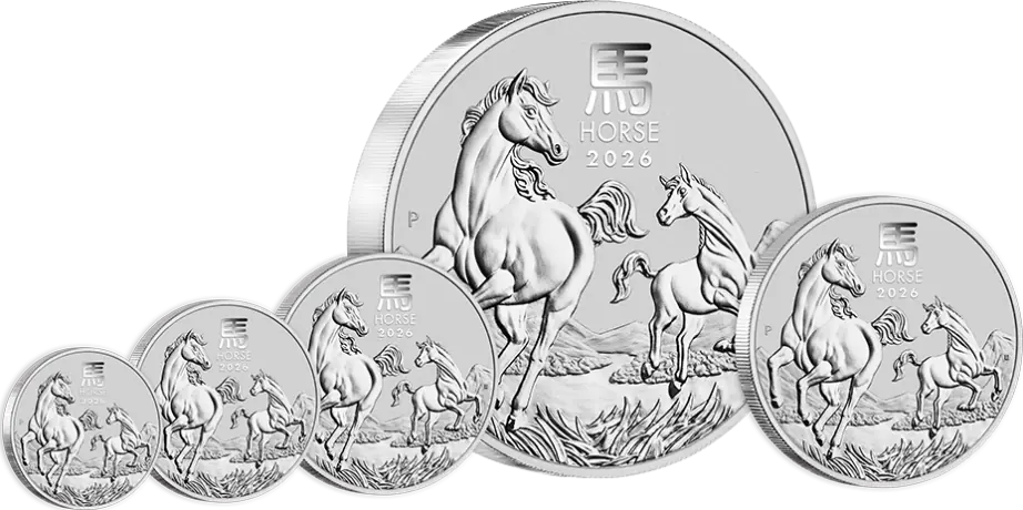 Stříbrná mince Lunární série III - Rok Koně 2026, 1/2 oz
