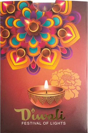 Stříbrný slitek Diwali Lakshmi a Rangoli - Festival světel, 1 oz