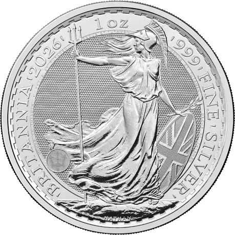 Stříbrná mince Britannia Charles III 2026, 1 oz